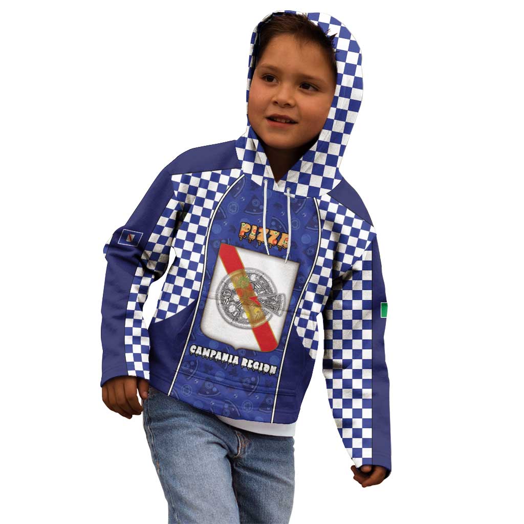 Personalized Italy Campania Kid Hoodie Pizza Foodie Pride - Wonder Print Shop