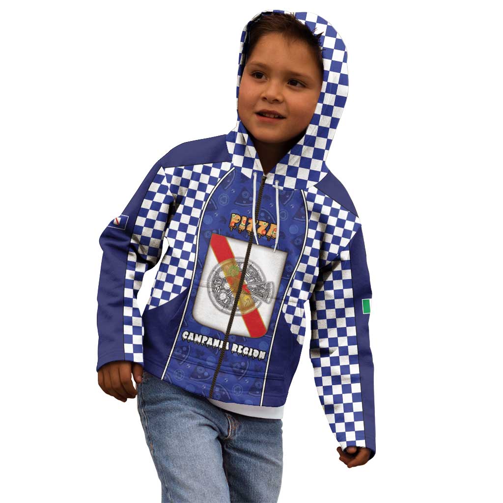 Personalized Italy Campania Kid Hoodie Pizza Foodie Pride - Wonder Print Shop
