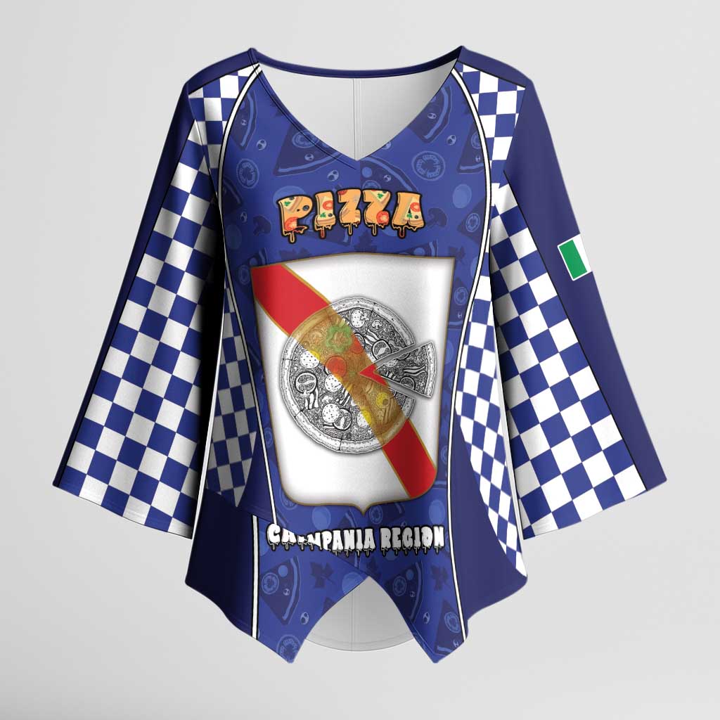 Personalized Italy Campania Kimono Sleeve Blouse Pizza Foodie Pride - Wonder Print Shop