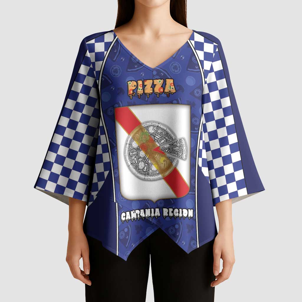 Personalized Italy Campania Kimono Sleeve Blouse Pizza Foodie Pride - Wonder Print Shop