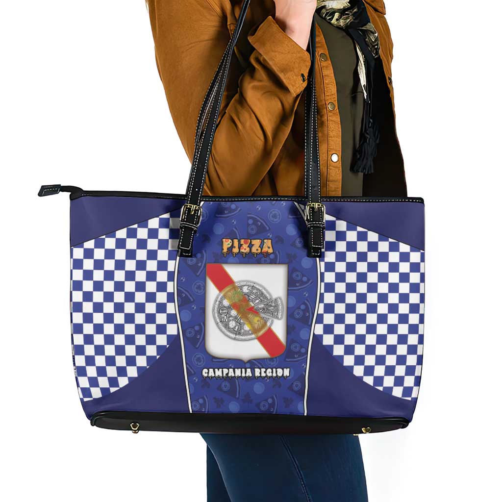 Italy Campania Leather Tote Bag Pizza Foodie Pride - Wonder Print Shop