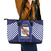 Italy Campania Leather Tote Bag Pizza Foodie Pride - Wonder Print Shop
