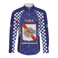 Personalized Italy Campania Long Sleeve Button Shirt Pizza Foodie Pride - Wonder Print Shop