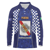 Personalized Italy Campania Long Sleeve Polo Shirt Pizza Foodie Pride - Wonder Print Shop