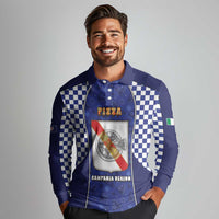 Personalized Italy Campania Long Sleeve Polo Shirt Pizza Foodie Pride - Wonder Print Shop