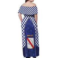 Personalized Italy Campania Off Shoulder Maxi Dress Pizza Foodie Pride - Wonder Print Shop