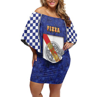 Personalized Italy Campania Off Shoulder Short Dress Pizza Foodie Pride - Wonder Print Shop