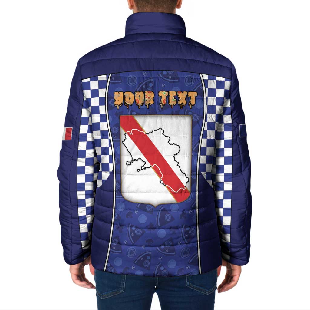 Personalized Italy Campania Padded Jacket Pizza Foodie Pride - Wonder Print Shop