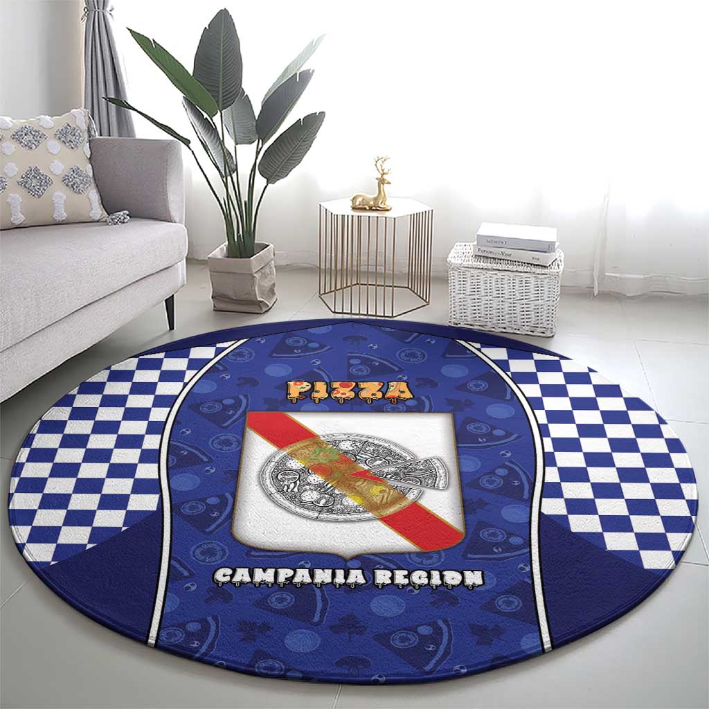Italy Campania Round Carpet Pizza Foodie Pride - Wonder Print Shop