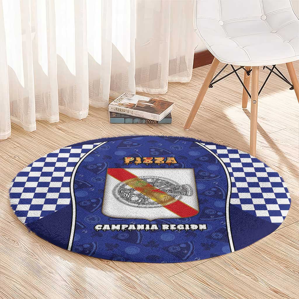Italy Campania Round Carpet Pizza Foodie Pride - Wonder Print Shop