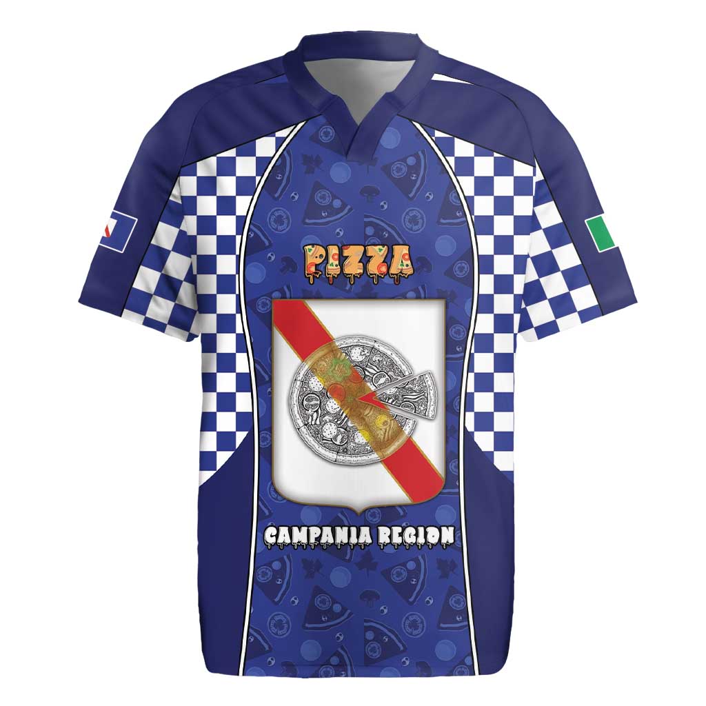 Personalized Italy Campania Rugby Jersey Pizza Foodie Pride - Wonder Print Shop