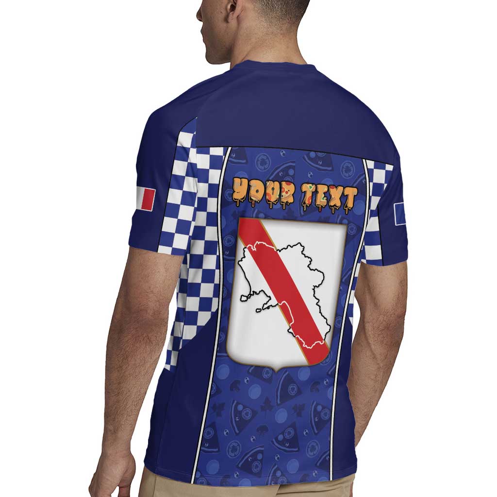 Personalized Italy Campania Rugby Jersey Pizza Foodie Pride - Wonder Print Shop