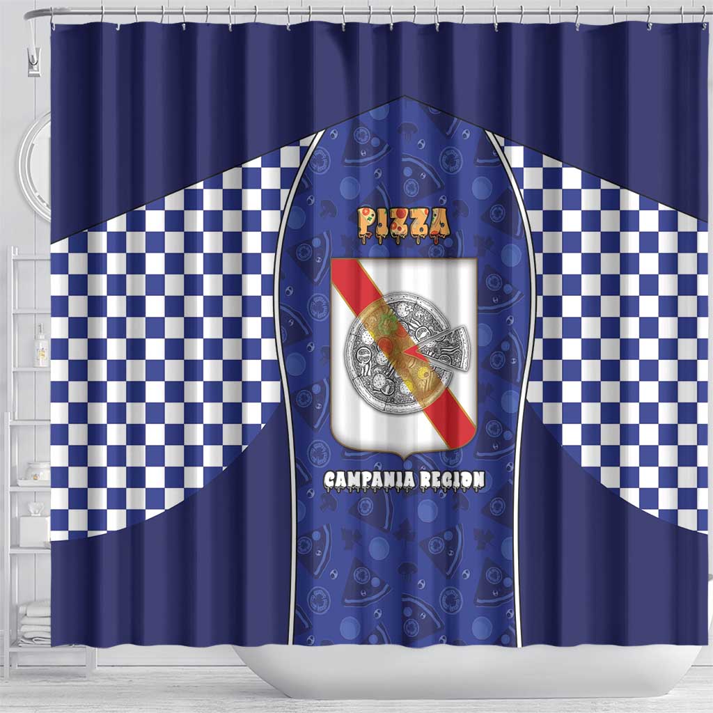 Italy Campania Shower Curtain Pizza Foodie Pride - Wonder Print Shop
