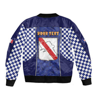 Personalized Italy Campania Sleeve Zip Bomber Jacket Pizza Foodie Pride - Wonder Print Shop