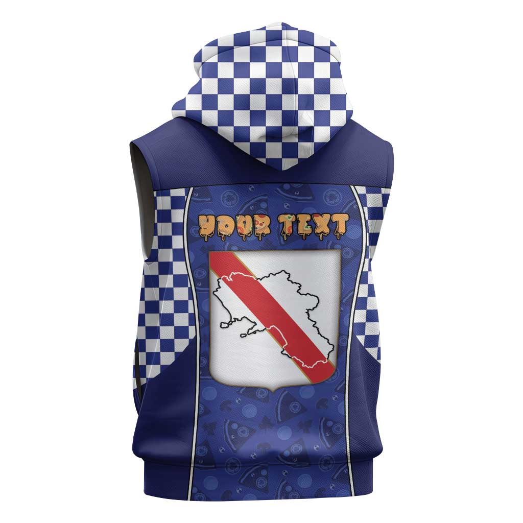 Personalized Italy Campania Sleeveless Hoodie Pizza Foodie Pride - Wonder Print Shop