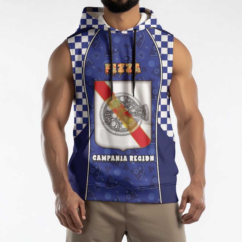 Personalized Italy Campania Sleeveless Hoodie Pizza Foodie Pride - Wonder Print Shop
