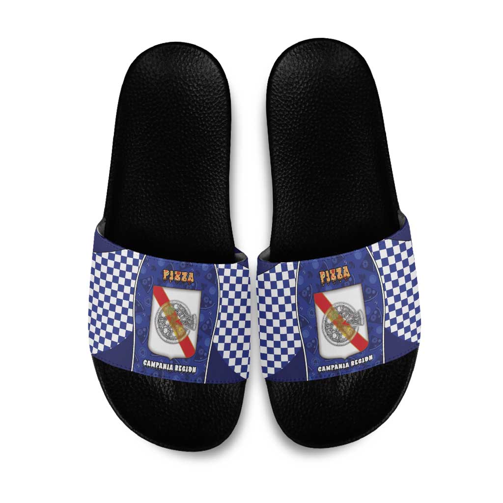 Italy Campania Slide Sandals Pizza Foodie Pride - Wonder Print Shop