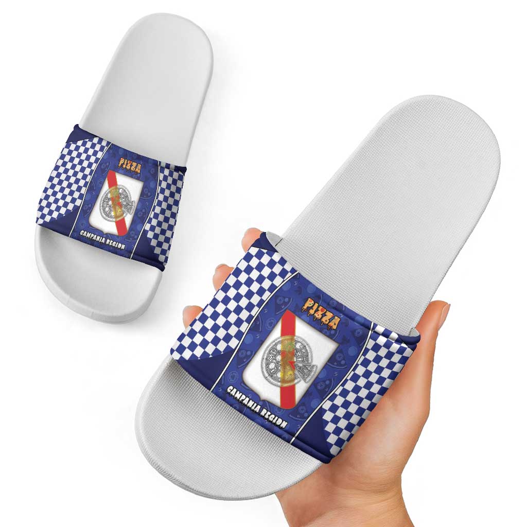 Italy Campania Slide Sandals Pizza Foodie Pride - Wonder Print Shop