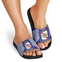 Italy Campania Slide Sandals Pizza Foodie Pride - Wonder Print Shop