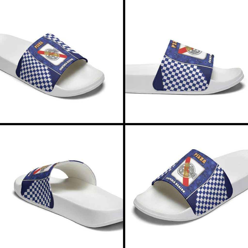 Italy Campania Slide Sandals Pizza Foodie Pride - Wonder Print Shop