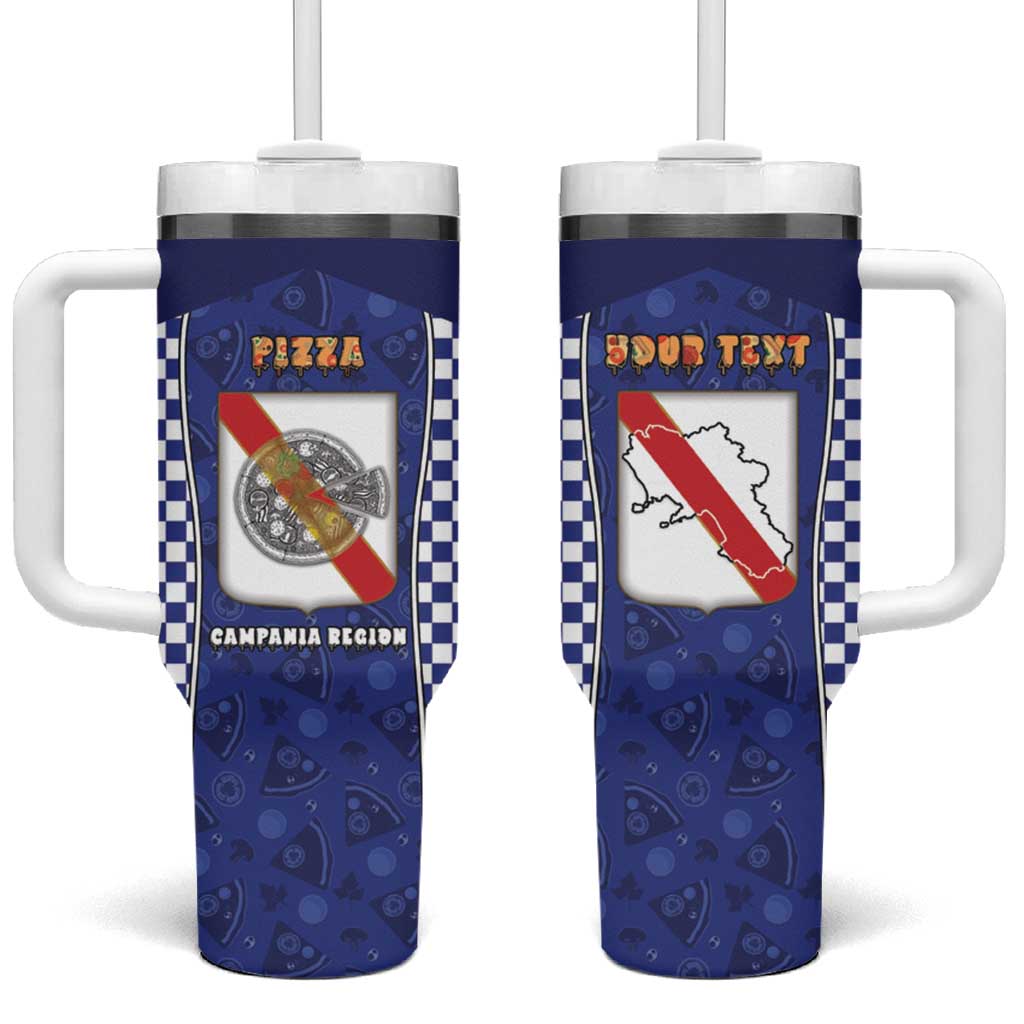 Personalized Italy Campania Tumbler With Handle Pizza Foodie Pride - Wonder Print Shop