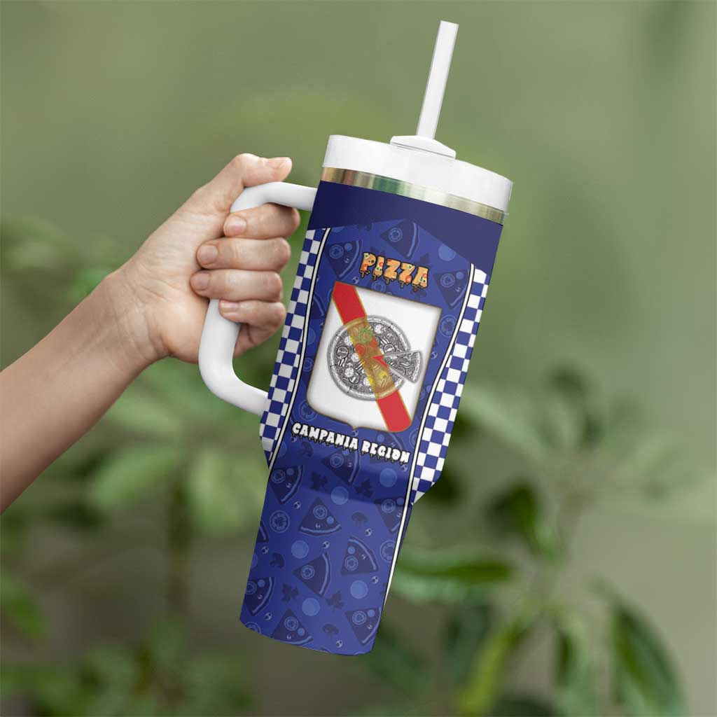 Personalized Italy Campania Tumbler With Handle Pizza Foodie Pride - Wonder Print Shop