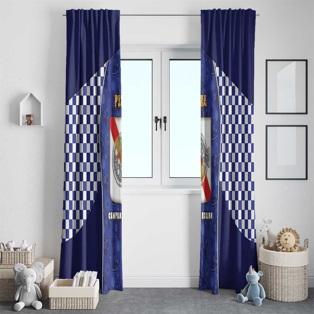 Italy Campania Window Curtain Pizza Foodie Pride - Wonder Print Shop