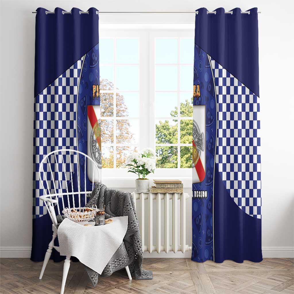 Italy Campania Window Curtain Pizza Foodie Pride - Wonder Print Shop