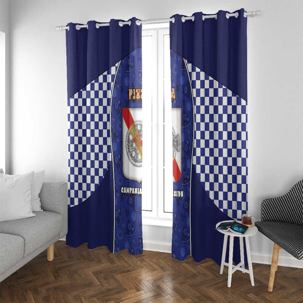 Italy Campania Window Curtain Pizza Foodie Pride - Wonder Print Shop