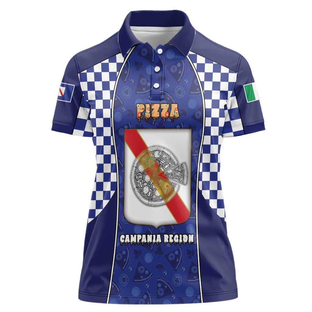 Personalized Italy Campania Women Polo Shirt Pizza Foodie Pride - Wonder Print Shop