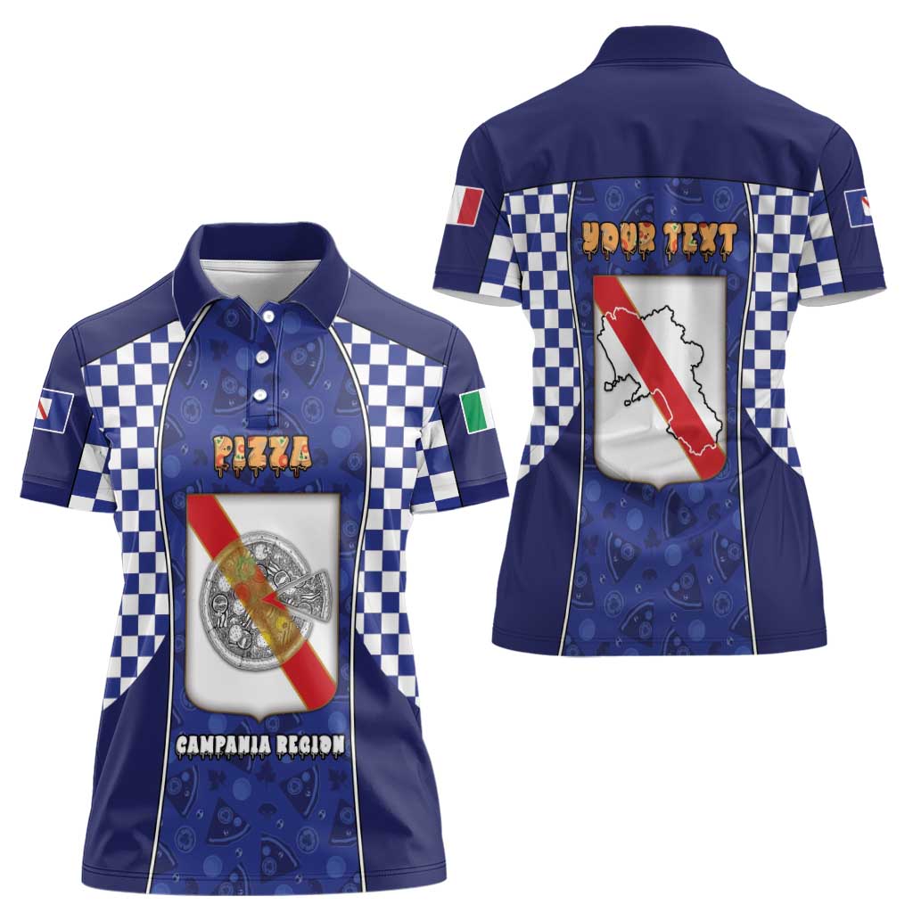 Personalized Italy Campania Women Polo Shirt Pizza Foodie Pride - Wonder Print Shop