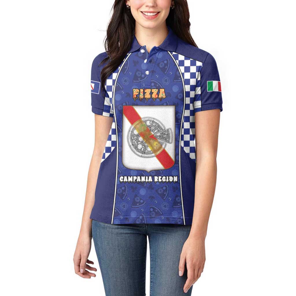 Personalized Italy Campania Women Polo Shirt Pizza Foodie Pride - Wonder Print Shop