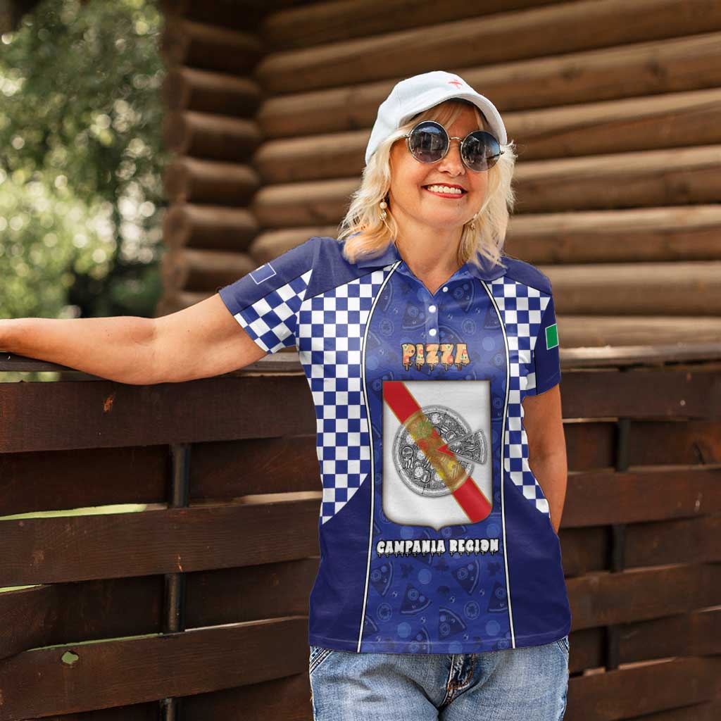 Personalized Italy Campania Women Polo Shirt Pizza Foodie Pride - Wonder Print Shop