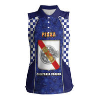 Personalized Italy Campania Women Sleeveless Polo Shirt Pizza Foodie Pride - Wonder Print Shop