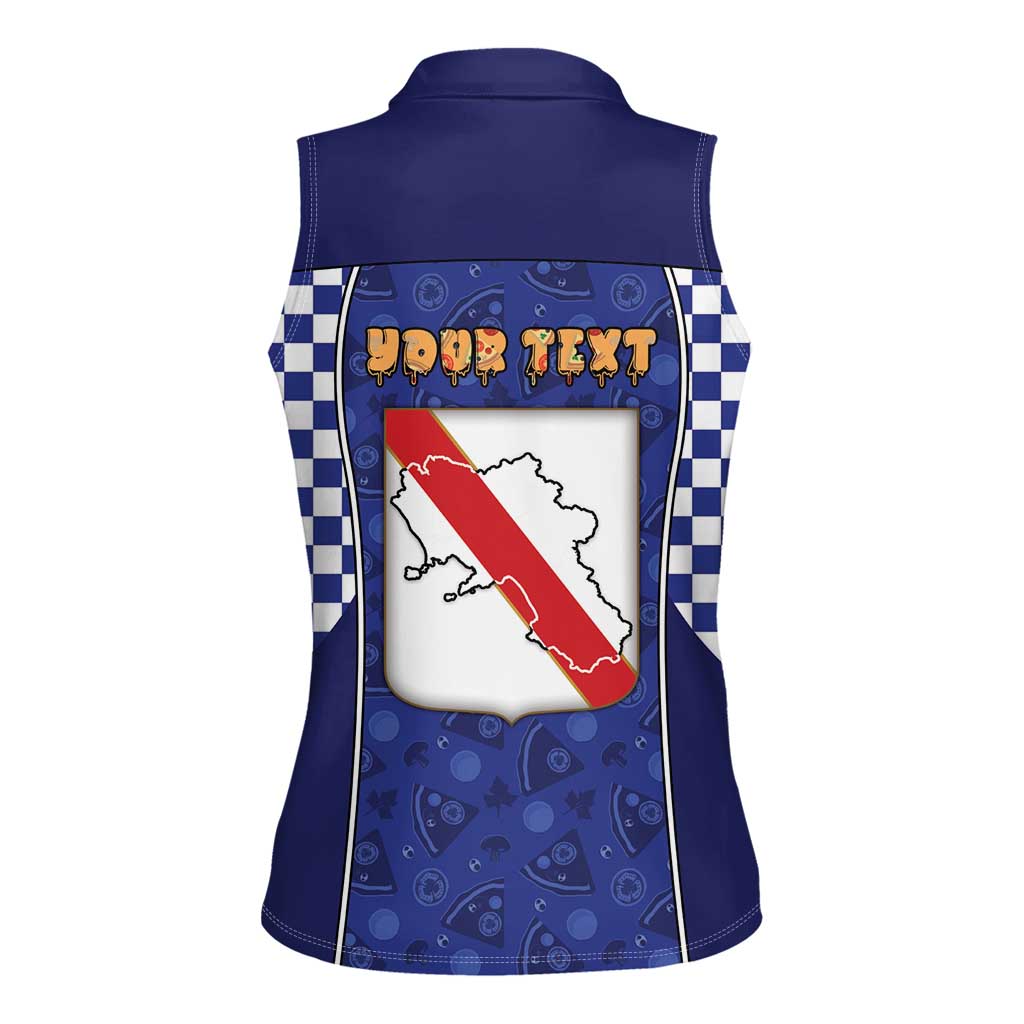 Personalized Italy Campania Women Sleeveless Polo Shirt Pizza Foodie Pride - Wonder Print Shop