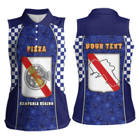 Personalized Italy Campania Women Sleeveless Polo Shirt Pizza Foodie Pride - Wonder Print Shop