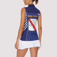 Personalized Italy Campania Women Sleeveless Polo Shirt Pizza Foodie Pride - Wonder Print Shop