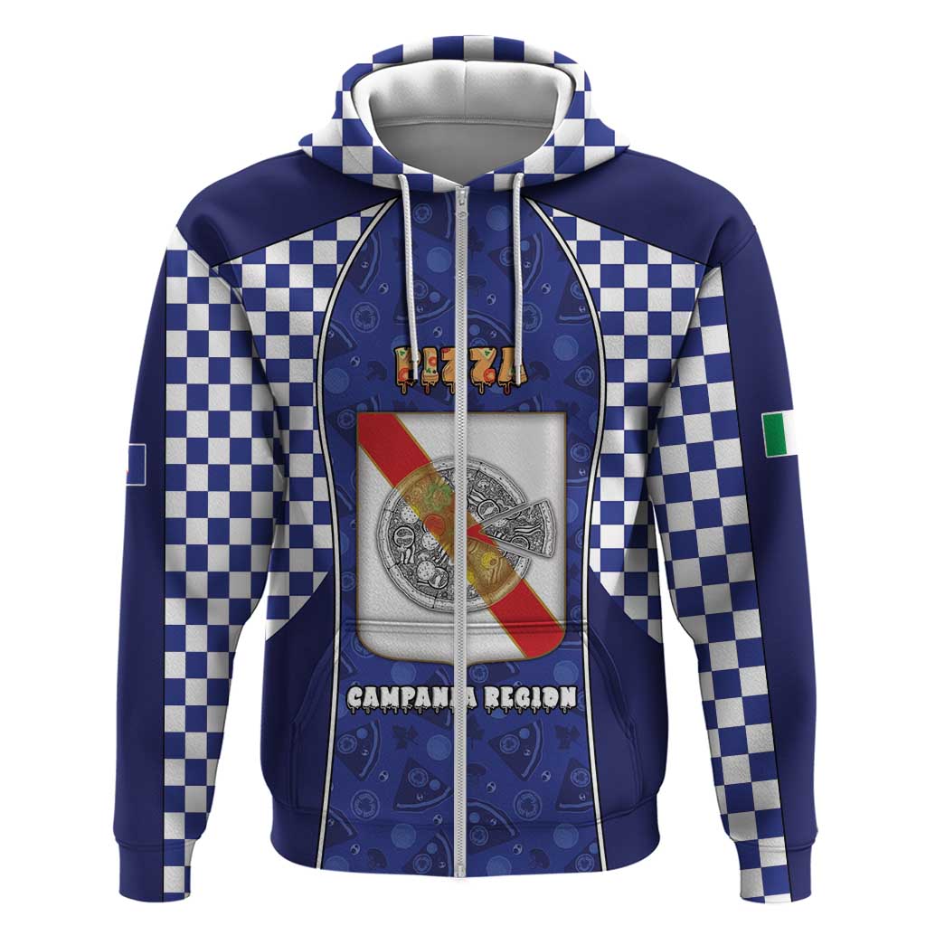 Personalized Italy Campania Zip Hoodie Pizza Foodie Pride - Wonder Print Shop