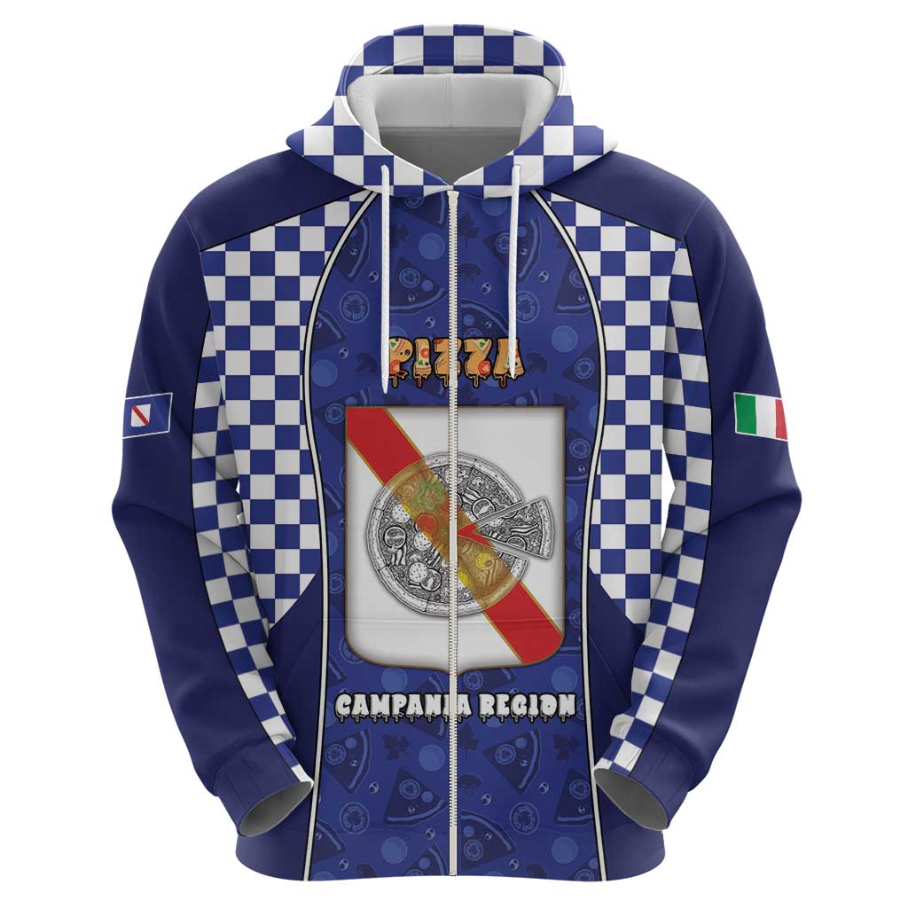 Personalized Italy Campania Zip Hoodie Pizza Foodie Pride - Wonder Print Shop