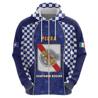 Personalized Italy Campania Zip Hoodie Pizza Foodie Pride - Wonder Print Shop