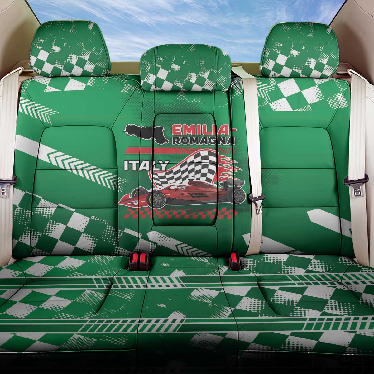 Italy Emilia-Romagna Back Car Seat Cover Italian Race Circuit - Wonder Print Shop