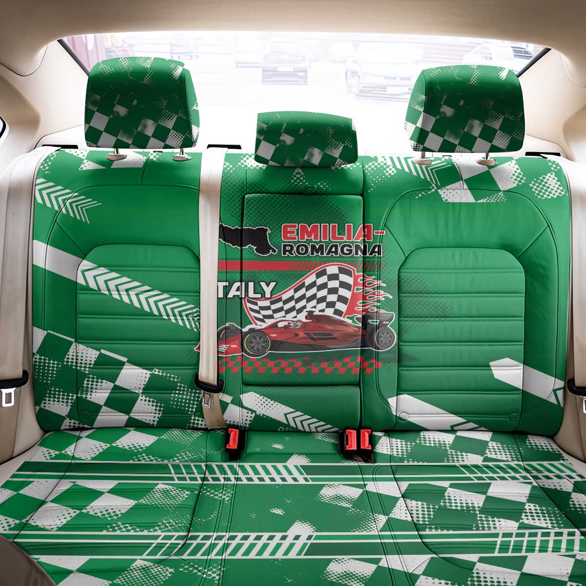 Italy Emilia-Romagna Back Car Seat Cover Italian Race Circuit - Wonder Print Shop