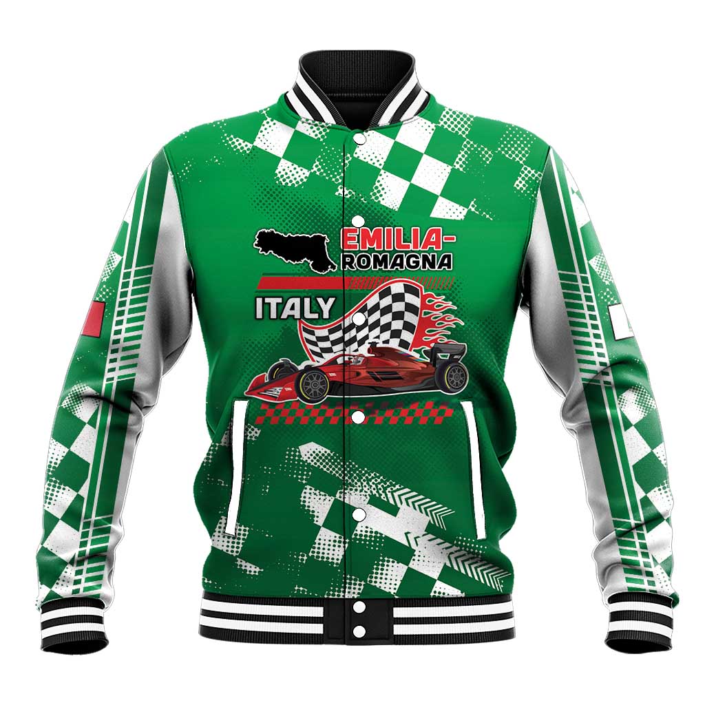 Custom Italy Emilia-Romagna Baseball Jacket Italian Race Circuit - Wonder Print Shop