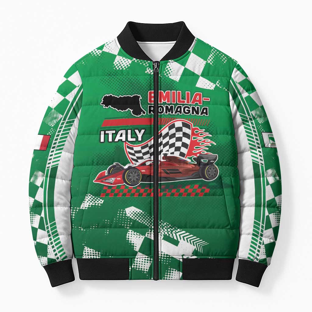 Custom Italy Emilia-Romagna Bomber Puffer Jacket Italian Race Circuit - Wonder Print Shop