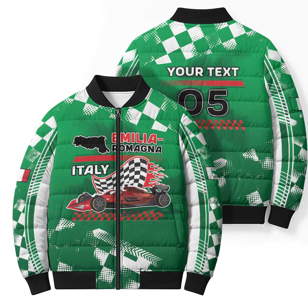 Custom Italy Emilia-Romagna Bomber Puffer Jacket Italian Race Circuit - Wonder Print Shop