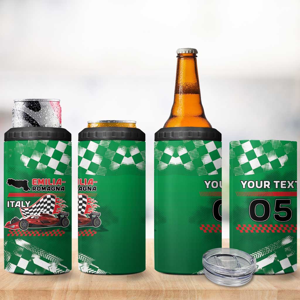 Custom Italy Emilia-Romagna 4 in 1 Can Cooler Tumbler Italian Race Circuit - Wonder Print Shop