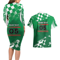 Custom Italy Emilia-Romagna Couples Matching Long Sleeve Bodycon Dress and Hawaiian Shirt Italian Race Circuit - Wonder Print Shop