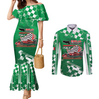 Custom Italy Emilia-Romagna Couples Matching Mermaid Dress and Long Sleeve Button Shirt Italian Race Circuit - Wonder Print Shop