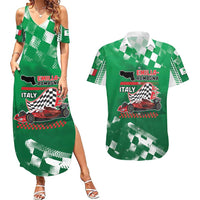 Custom Italy Emilia-Romagna Couples Matching Summer Maxi Dress and Hawaiian Shirt Italian Race Circuit - Wonder Print Shop