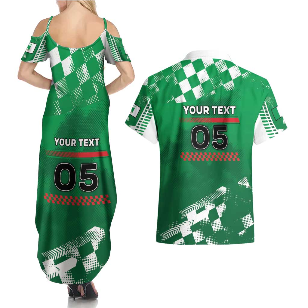 Custom Italy Emilia-Romagna Couples Matching Summer Maxi Dress and Hawaiian Shirt Italian Race Circuit - Wonder Print Shop